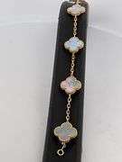 CERTIFIED BRAND NEW 18K YELLOW GOLD CLOVER LEAF BRACELET