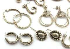 Group lot of Vintage 925 sterling silver earrings