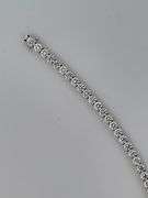 CERTIFIED BRAND NEW 14K WHITE GOLD TENNIS BRACELET. 11.00 CARATS OF DIAMONDS.