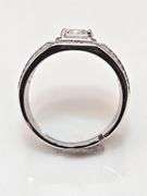 Men's 18 Kt White Gold Plate 1 Ct Lab Simulated Diamond Ring