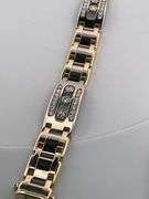 MEN'S CERTIFIED BRAND NEW 14K YELLOW AND WHITE GOLD DIAMOND BRACELET