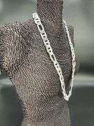 Sterling Silver 13.5mm Figaro Figarucci Chain Mariner Link 925 Italy Necklace 24"