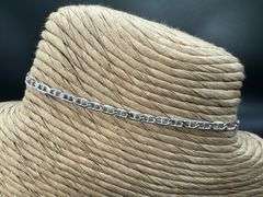 Sterling Silver Flat Marina Link Chain 3mm 925 Italy Anchor Mariner Bracelet 8"