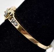 Brilliant Heart Themed Ring in 10K Yellow Gold