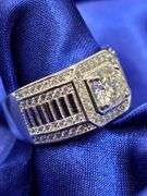 Men's 18 Kt White Gold Plate 1 Ct Lab Simulated Diamond Ring