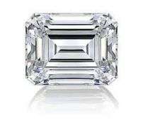 Dazzling 7 Ct Emerald Cut White Fire Moissanite Solitaire