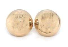 14kt Yellow gold button earrings