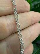.925 Italian Sterling Silver Figure Eight Bracelet in 7 inches