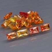 Baguette cut! Real 2.67ct Songean Sapphire set!