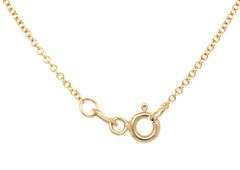14kt Yellow gold 0.60ctw round brilliant cut diamond bezel set pendant on chain