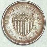 1864 Near Unc Patriotic Token