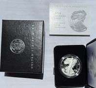 2024 W  Proof Silver Eagle With Box & Paper