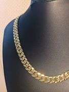 Stunning Large 69.6 Grams 14 Kt Gold Plated Cuban Curb Link Chain Necklace