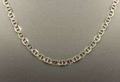 10kt 2 tone gold diamond cut Gucci style link chain necklace
