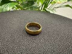 10k Yellow Solid Gold 6mm Domed Plain Men's Women's Wedding Band Size 7