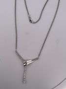CERTIFIED 14K WHITE GOLD DIAMOND NECKLACE