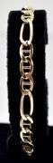 Sturdy 14K Yellow Gold Figaro Chain Bracelet