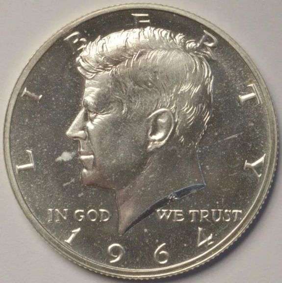 1964 Accent Hair Variety Proof Kennedy Half Dollar