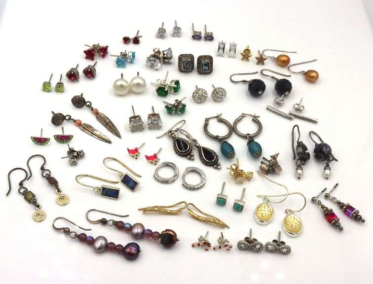 Group lot of Vintage 925 sterling silver earrings