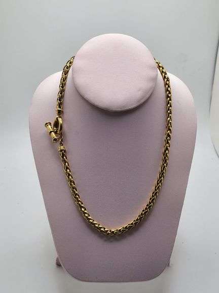 Finest Italian hand made  16", 14k gold necklace