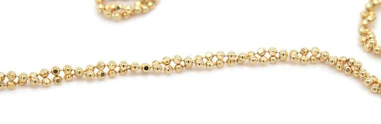 14kt Yellow gold bead necklace