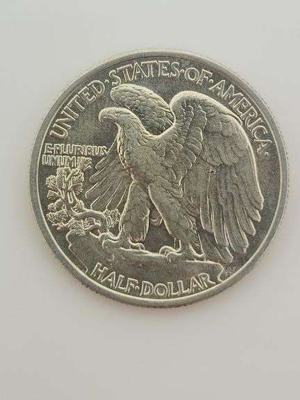 1937 Walking Liberty Half Dollar, UNC "CLEANED"
