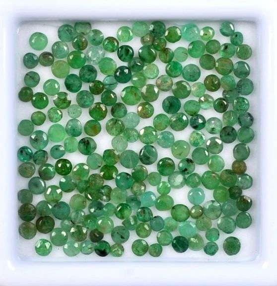 Heavy 10ct set of 2-2.5mm Colombian Emeralds!