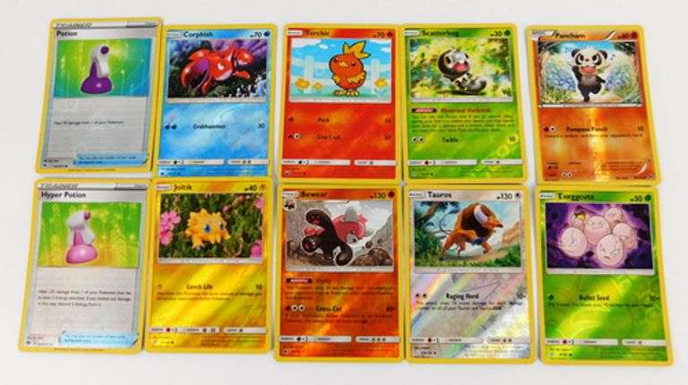 10 Pokémon Halogram Trade Cards