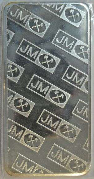 Premium Johnson Matthey pure .999 Fine Silver 10 Troy Oz bar