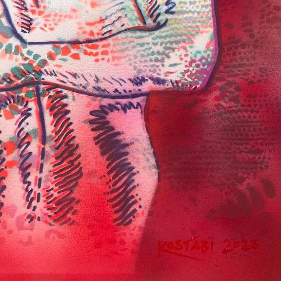 Crimson Bond by Kostabi