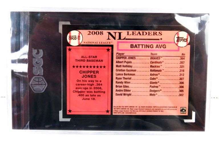 Chipper Jones All-Star Baseball Card, 10 Gem Mint