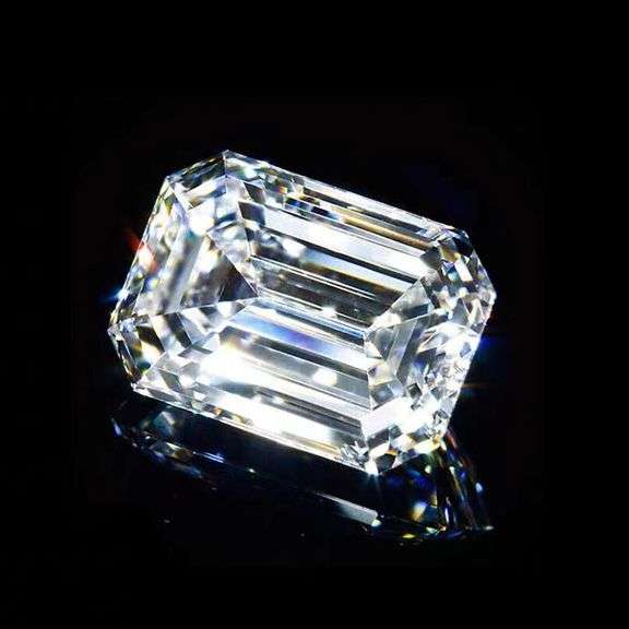 Dazzling Huge 8.26 Ct Emerald Cut White Lab Simulated Diamond Solitaire