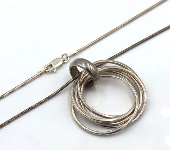 Group lot of 3 Vintage 925 sterling silver necklaces