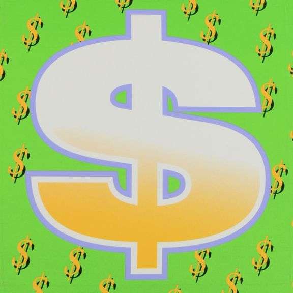Dollar Sign (Green Bold) by Steve Kaufman (1960-2010)