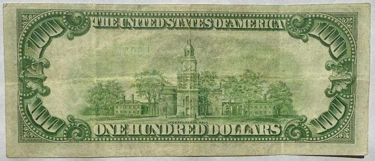 $100 l928 A Fed Reserve Note