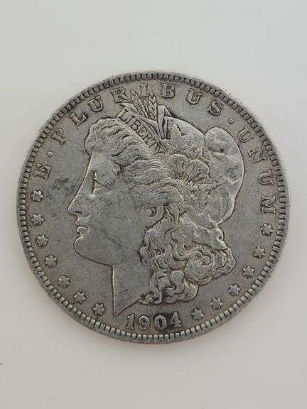 1904 O Morgan Silver Dollar, Circulated "Cleaned"