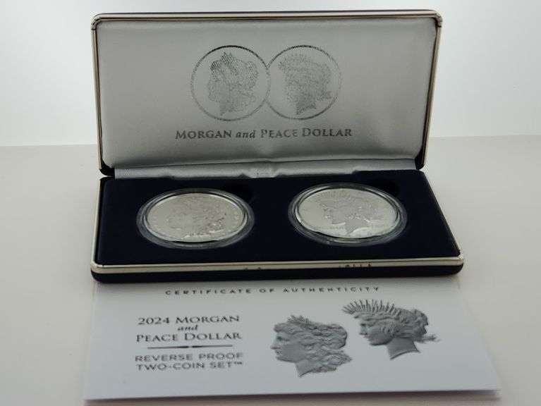 2024-S Set Morgan & Peace Dollar, Reverse Proof, 2 Coins PR
