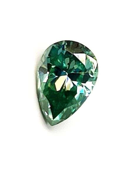 Ct Sparkling Paraiba Green Simulated Diamond Pear Cut Solitaire