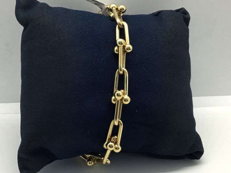 14K Yellow Gold Vintage Horse-shoe Bracelet