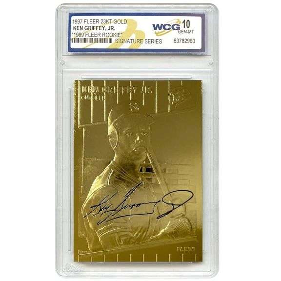 Ken Griffey Jr. Gold Sculpted Rookie Signature Series Card