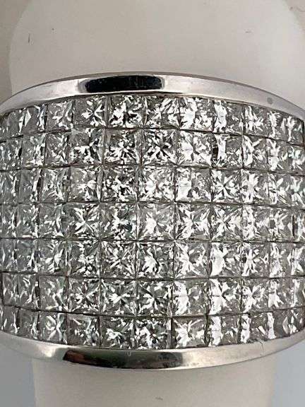 CERTIFIED 14K WHITE GOLD DIAMOND RING / BAND