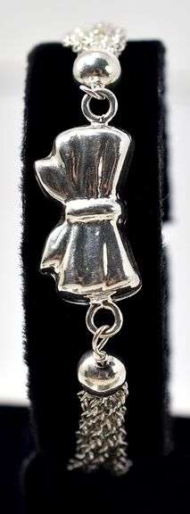 Bow Designed Bracelet in Sterling Silver