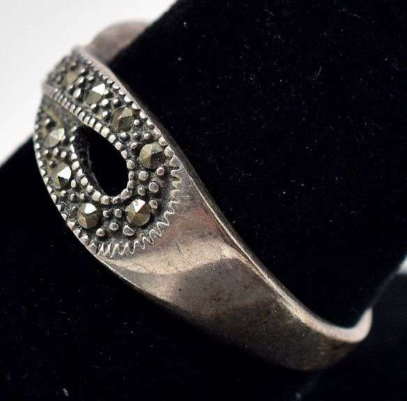 Infinity Marcasite Band Ring in Sterling Silver