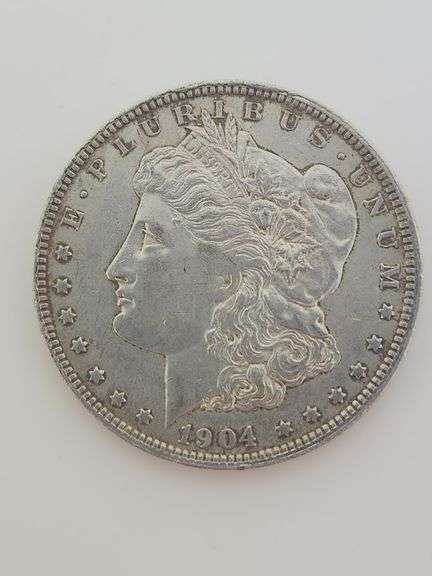1904 O Morgan Silver Dollar, Circulated "Cleaned"