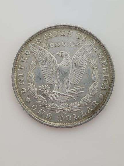 1884 O Morgan Silver Dollar, Yellow Toning