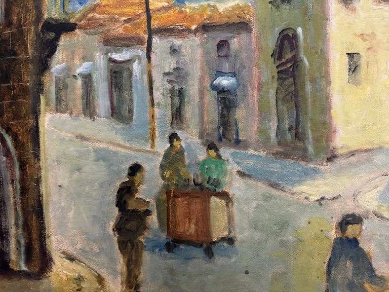 Collectible oil on canvas by Albert Goldman (1922-2011)