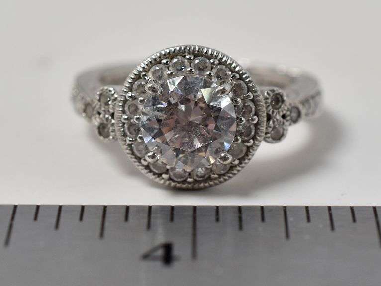 CZ Gemstone Ring in Sterling Silver