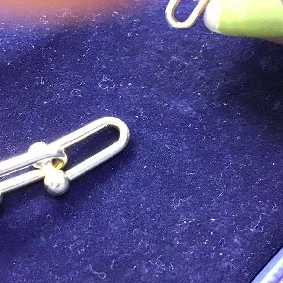 14K Yellow Gold Paper Clip Link Chain
