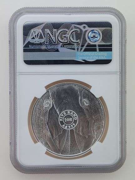2021 South Africa, 5 Rand 1 OZ. Silver - NGC MS70