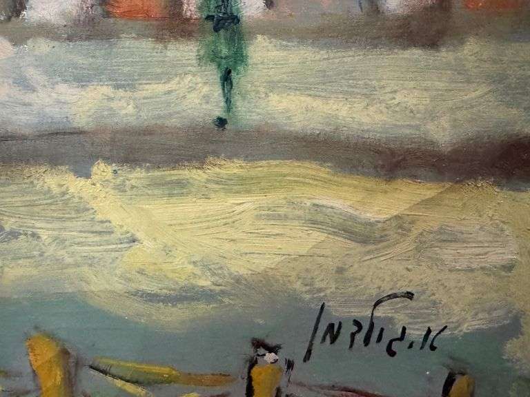 Collectible oil on canvas by Albert Goldman (1922-2011) Albert Goldman Summer in Judea